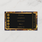 Carte De Visite Grande Collection Gold Rose moderne de luxe (Dos)