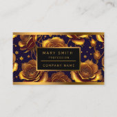 Carte De Visite Grande Collection Rose de luxe Gold tendance (Devant)