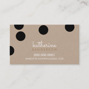Carte De Visite GRANDE CONFETTI SPOT moderne en kraft noir gras