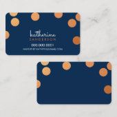 Carte De Visite GRANDE CONFETTI SPOT moderne gras de feuille de cu (Devant / Derrière)