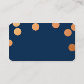 Carte De Visite GRANDE CONFETTI SPOT moderne gras de feuille de cu (Dos)