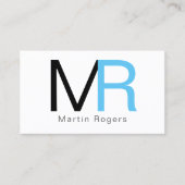 Carte De Visite Grande couverture géante de lettres d'initiales (Devant)