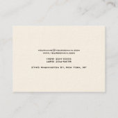 Carte De Visite Grande Crème de signature spéciale unique en forme (Dos)