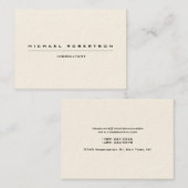 Carte De Visite Grande Crème de signature spéciale unique en forme (Devant / Derrière)