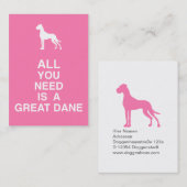 Carte De Visite Grande Dane (Devant / Derrière)