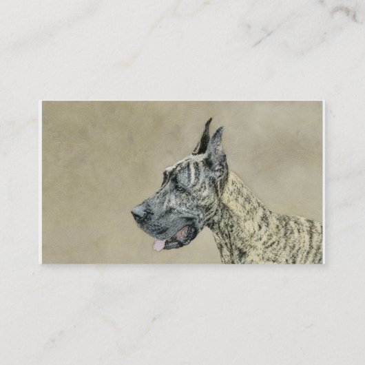 Carte De Visite Grande Danse (Brindle) Peinture - Art Chien origin (Dos)