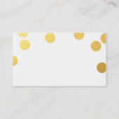 Carte De Visite GRANDE ENDROIT CONFETTI SPOT moderne en faux feuil (Dos)