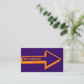 Carte De Visite Grande flèche - Orange sur violet profond (Debout devant)