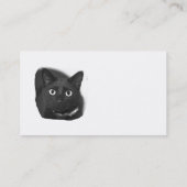 Carte De Visite Grande image de BW de yeux de chat gris (Dos)