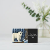 Carte De Visite Grande Ours Blanc Du Nord (Debout devant)