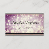 Carte De Visite Grande Parties scintillant violet moderne Rose noi (Devant)