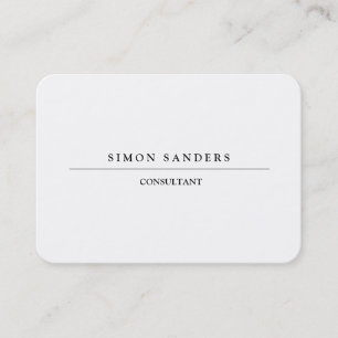 Carte De Visite Grande Plaine créative Unique Minimaliste Noir Bla