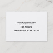 Carte De Visite Grande Plaine Unique Spécial Noir Blanc (Dos)