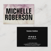 Carte De Visite Grande police noire (Devant / Derrière)