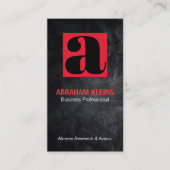 Carte De Visite Grande série | Texture noire (Devant)