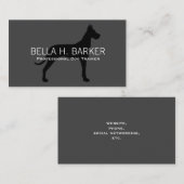 Carte De Visite Grande silhouette Danse noir sur gris (Devant / Derrière)