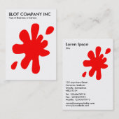 Carte De Visite Grande tache - rouge sur le blanc (Devant / Derrière)