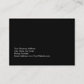 Carte De Visite Grande Unique Moderne Noir Style (Dos)