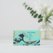 Carte De Visite GRANDE VAGUE MONOGRAM Aqua Bleu, Turquoise (Debout devant)