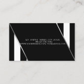 Carte De Visite Grandes Blancs Et Noirs Modernes (Dos)