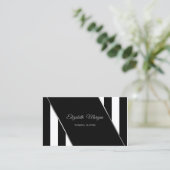 Carte De Visite Grandes Blancs Et Noirs Modernes (Debout devant)