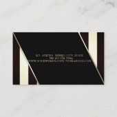 Carte De Visite Grandes Blancs Et Noirs Modernes, Lotus (Dos)