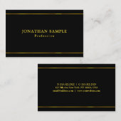 Carte De Visite Grandes dorées créatives Grandes dorées Noir moder (Devant / Derrière)