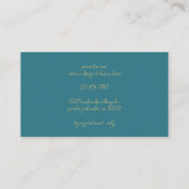 Carte De Visite Grandes dorures Turquoises professionnelles modern (Dos)