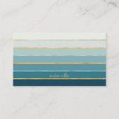 Carte De Visite Grandes dorures Turquoises professionnelles modern (Devant)