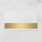 Carte De Visite Grandes métalliques d'or / Monogramme / Texture (Dos)