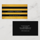 Carte De Visite Grandes noires / or moderne (Devant / Derrière)