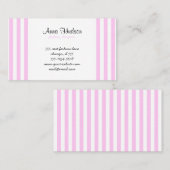 Carte De Visite Grandes Pink, Grandes Blances, Motif Gratté (Devant / Derrière)