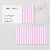 Carte De Visite Grandes Pink, Grandes Blances, Motif Gratté (Devant / Derrière)