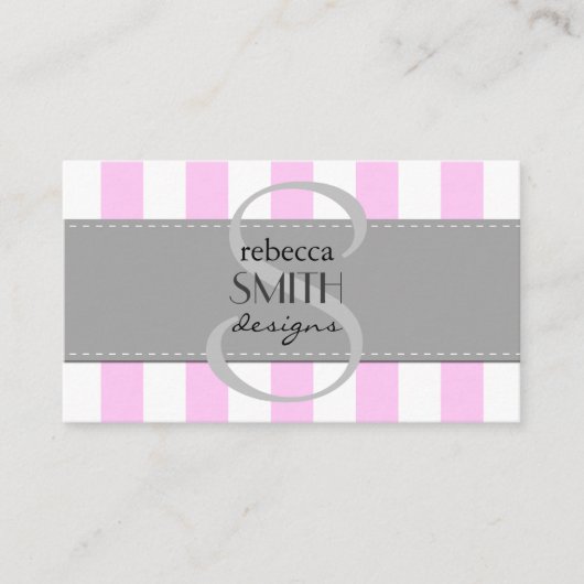 Carte De Visite Grandes Pink, Grandes Blances, Motif Gratté (Devant)