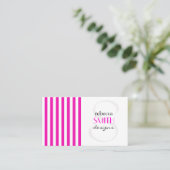 Carte De Visite Grandes Pink, Grandes Blances, Motif Gratté (Debout devant)