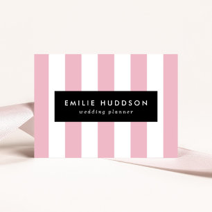 Carte De Visite Grandes Pink, Grandes Blances, Motif Gratté