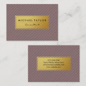 Carte De Visite Grandes rouges et blanches foncées (Devant / Derrière)