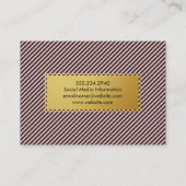 Carte De Visite Grandes rouges et blanches foncées (Dos)