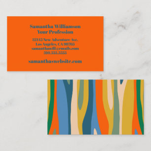 Carte De Visite Grandes Sauvages Colorful Moderne Motif Abstrait
