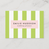 Carte De Visite Grandes Tailles Vertes, Grandes Tailles Blanches,  (Devant)