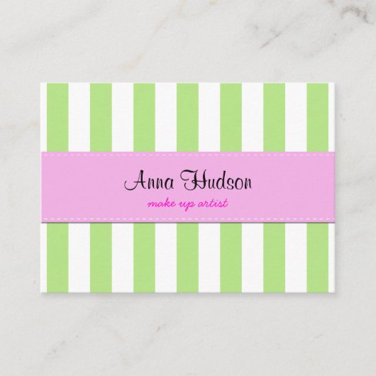 Carte De Visite Grandes Tailles Vertes, Grandes Tailles Blanches,  (Devant)