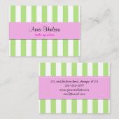 Carte De Visite Grandes Tailles Vertes, Grandes Tailles Blanches,  (Devant / Derrière)