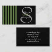 Carte De Visite Grandes Tailles Vertes, Grandes Tailles Noires, Mo (Devant / Derrière)