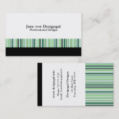 Carte De Visite Grandes vertes cool (Devant / Derrière)