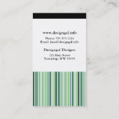 Carte De Visite Grandes vertes cool (Dos)