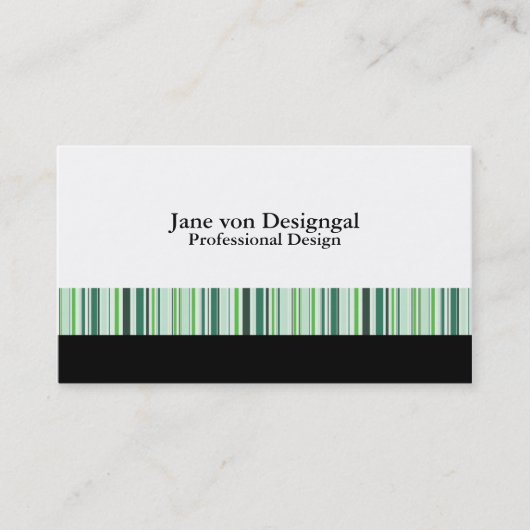 Carte De Visite Grandes vertes cool (Devant)