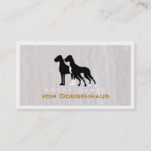 Carte De Visite Grands Danois noirs professionnels (Devant)