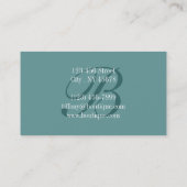 Carte De Visite Grange côtière bois aqua bleu étoile coquillages (Dos)