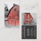 Carte De Visite Grange rouge magnifique (Devant / Derrière)
