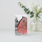 Carte De Visite Grange rouge magnifique (Debout devant)